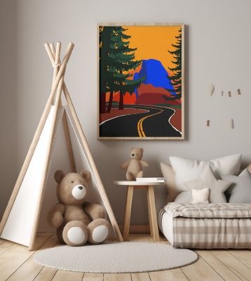 Clacier Road With Half Dome