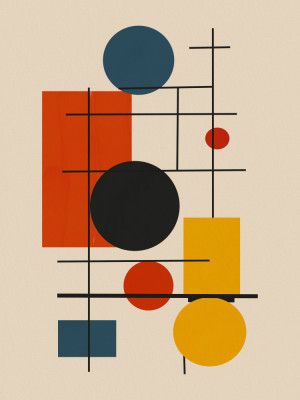 Geometric Abstract Design With Intersecting
