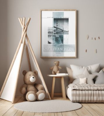 Poster Art SAN FRANCISCO Presidio | turquoise marble