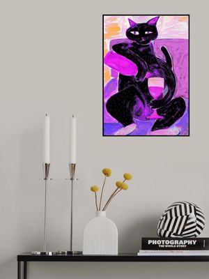 Big Black Cat Wining Down