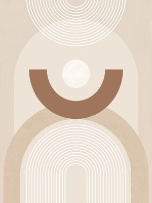 Beige Mid Century Poster