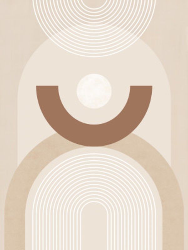 Beige Mid Century Poster