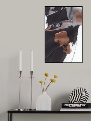 Dynamic Brushstrokes in Brown and Copper