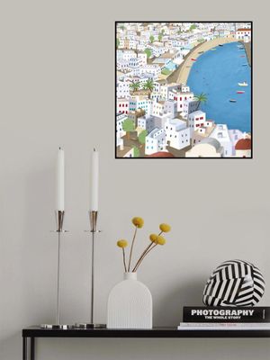 Mykonos, Greece Summer Illustration by Artist Carla Daly