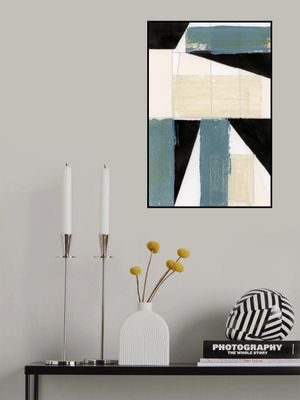 Abstract Blue Shapes No2 Print