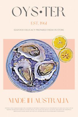 Fresh Oysters with Lemon Slices