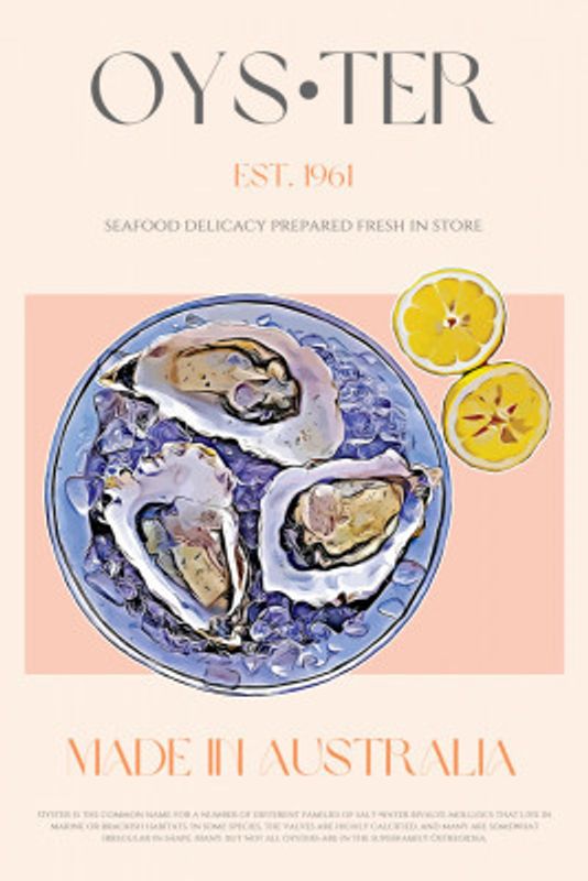 Fresh Oysters with Lemon Slices