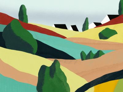 Little color rolling hills