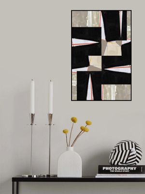 Abstract Black Jigsaw 1