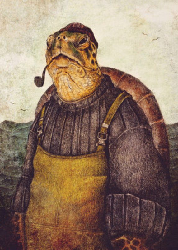 Vintage Stylish Turtle