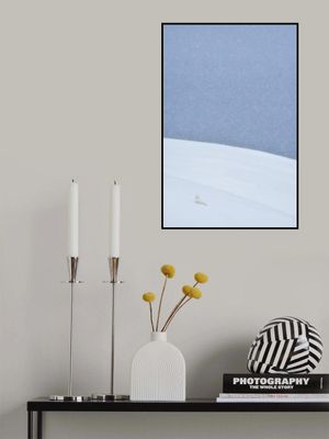 Snowy arctic fox in Svalbard