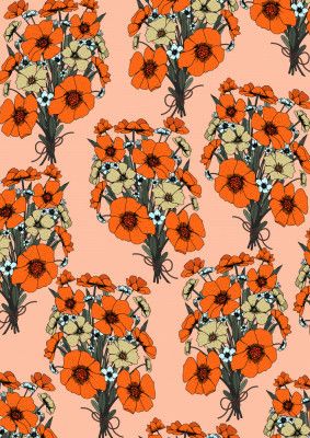 Vintage Bouquet Of Flowers Pattern