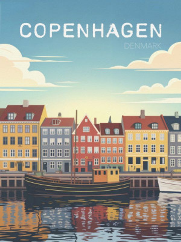 Copenhagen Travel Poster