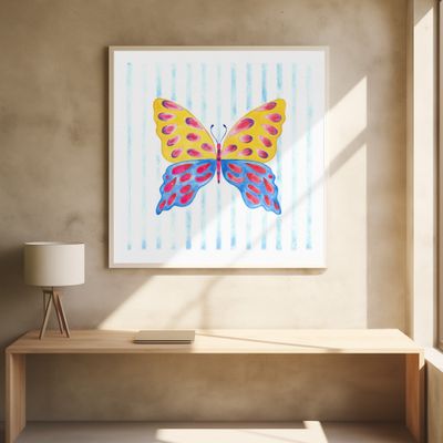 Yellow and Blue Butterfly