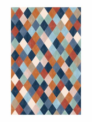 Harlequin Pattern With Multicolored Diamond hapes