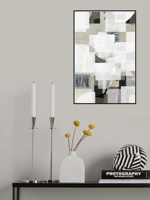 Abstract Mocha Black White Composition No. 3