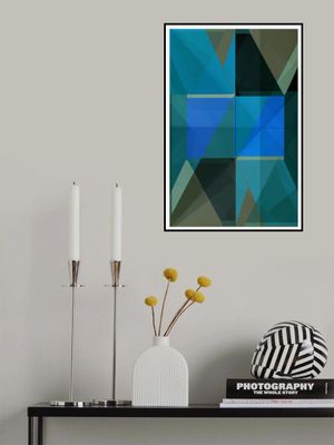 Overlapping Blue And Green Translucent Shapes