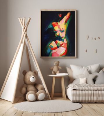 Cubist Sitting Nude (2014)