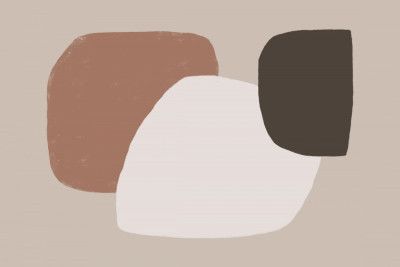 Geometric Shapes in Brown White and Black