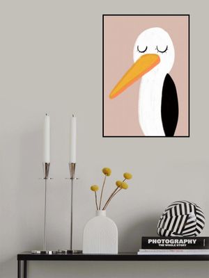 Peaceful Stork With Closed Eyes