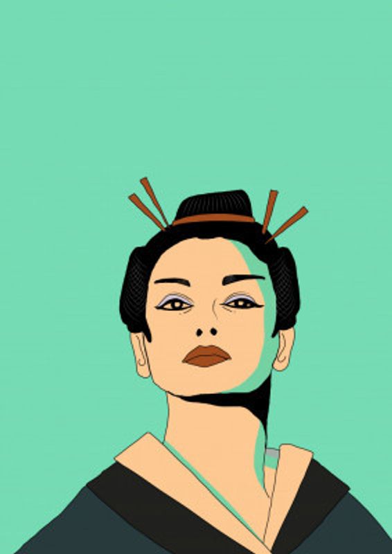 Confident Geisha Girl