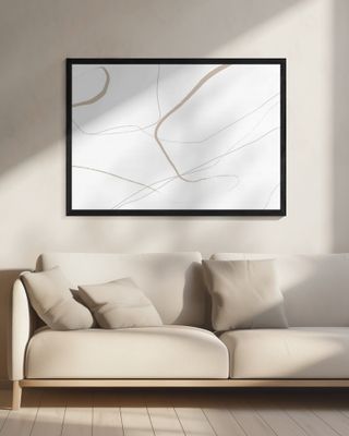 Beige And Gray Lines On A White Background