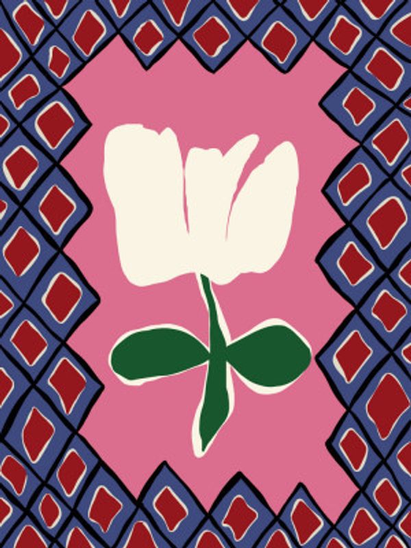 Petal plaid playtime I