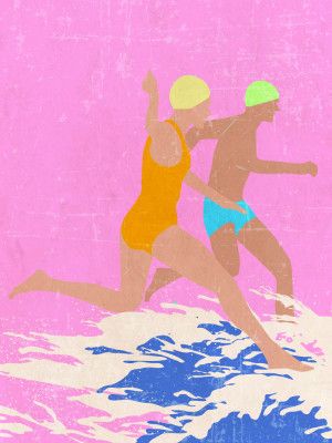 Running Swimmers (pink)