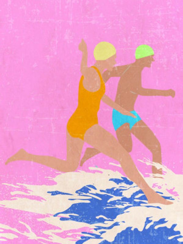Running Swimmers (pink)