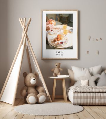 Paris Croissant Travel poster