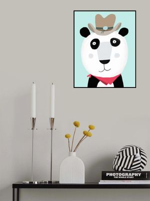 Funny Panda with Cowboy Hat by Artist Carla Daly