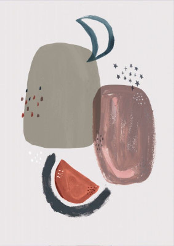 Abstract Moon Bohemian Cute Kids &amp; baby nursery, living room, bedroom