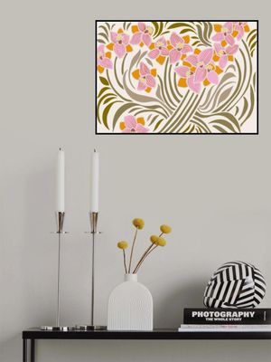 Orange and Pink Floral Pattern