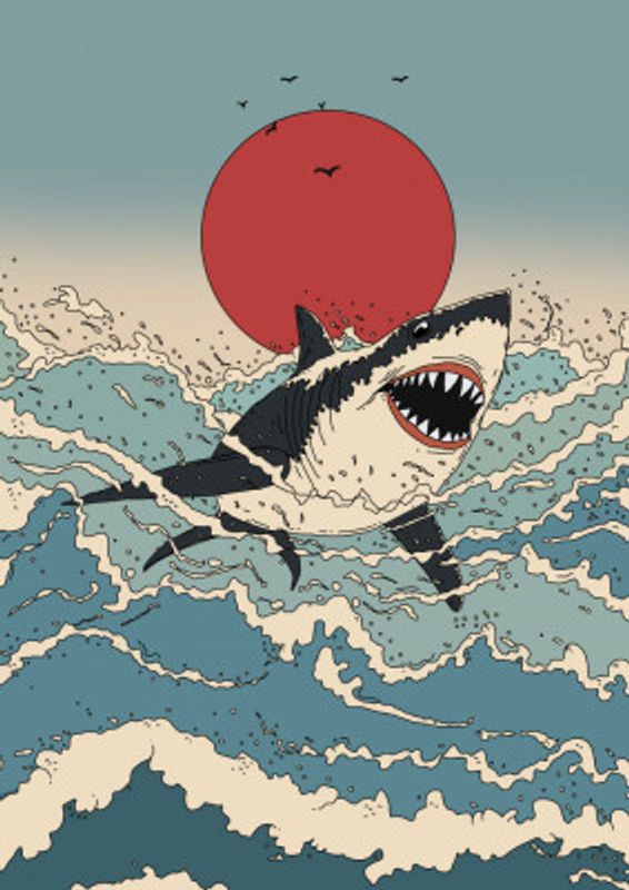 Shark in Waves