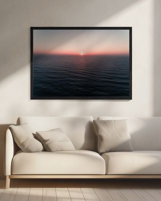 Ocean Sunset With A Soft Gradient Sky