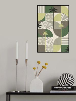 Palm Springs Desert Shapes and Palms Green