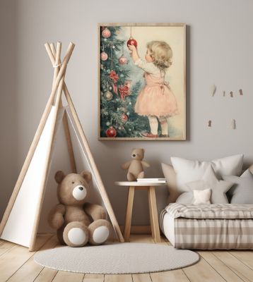 Young Girl At Christmas Eve