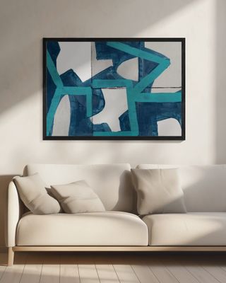 Metric Blue Abstract Art Print