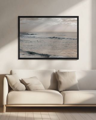 Ocean Waves Under Overcast Sky