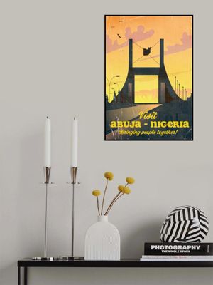 Abuja Nigeria Vintage Travel Poster
