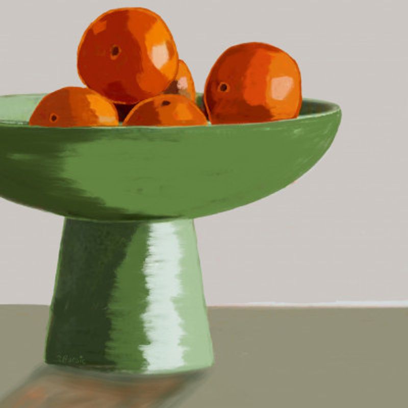 Mandarins in fruit bowl