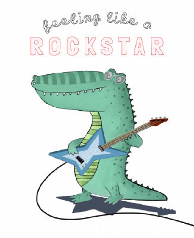 Feeling Like A Rockstar! Funny Crocodile Playing the Guitar
