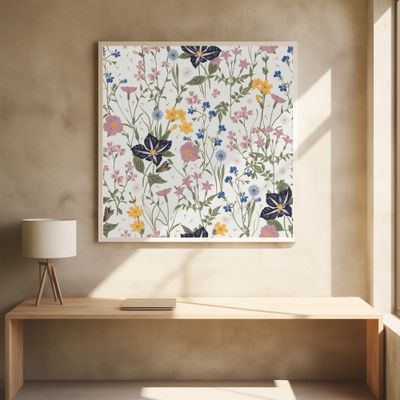 Wild Flower Meadow Off White