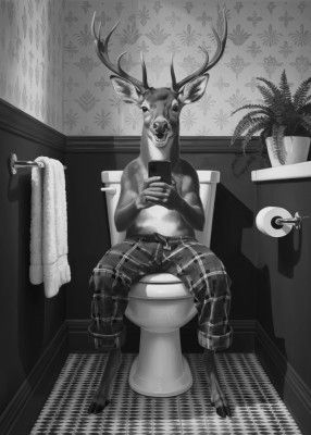 Bathroom Deer