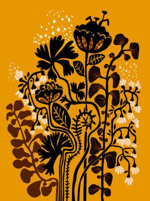 Stockholm garden autumn day