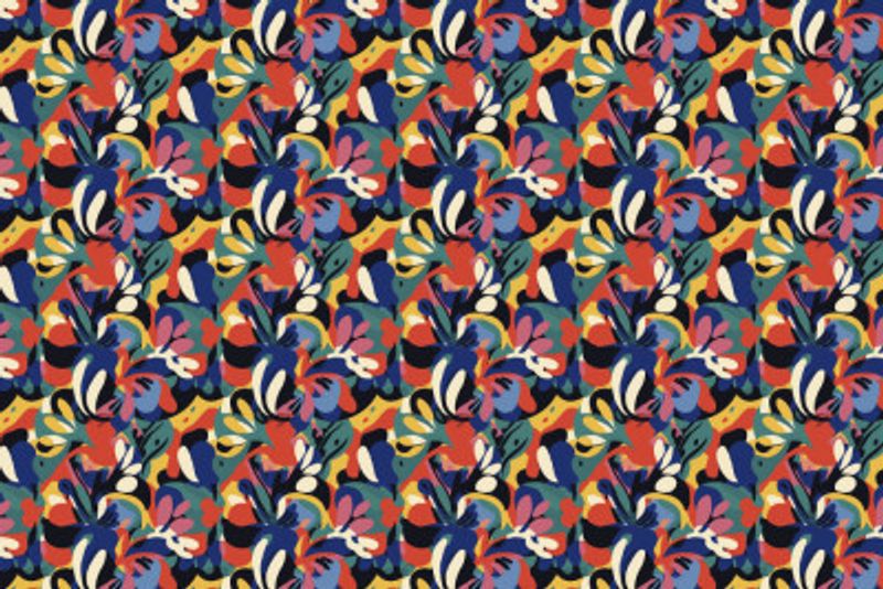 Vibrant Flowery Waves