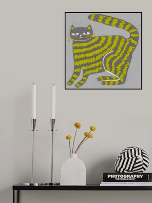 Cat with stripes yellow