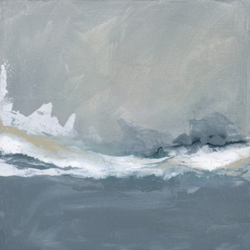 Dynamic Ocean Waves Under a Cloudy Sky