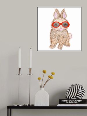 Bunny with Red Sunglasses