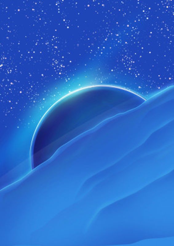 Cosmic Scene With A Glowing Planet